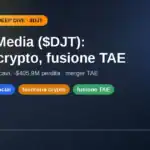 Copertina approfondimento Trump Media DJT — Truth Social, tesoreria crypto, merger TAE — Merlintrader