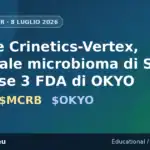 Biotech radar CRNX MCRB OKYO - affare Crinetics-Vertex, Seres SER-155, Fase 3 OKYO urcosimod - Merlintrader