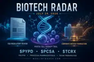 biotech radar july 29 2026 pypd pcsa tcrx e1785340539639 Biotech radar