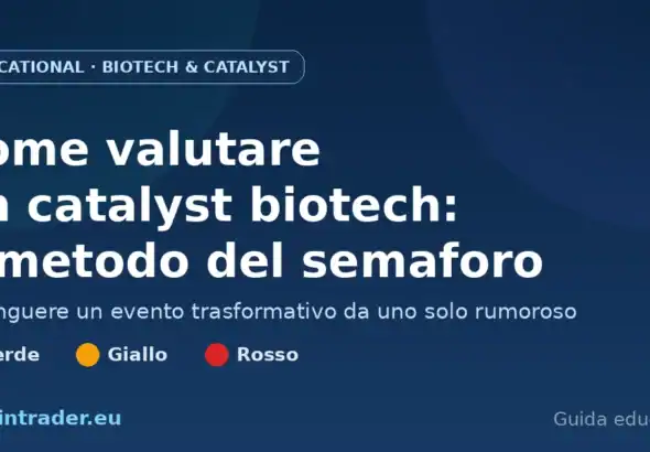Come valutare un catalyst biotech: metodo del semaforo verde giallo rosso - guida educativa Merlintrader