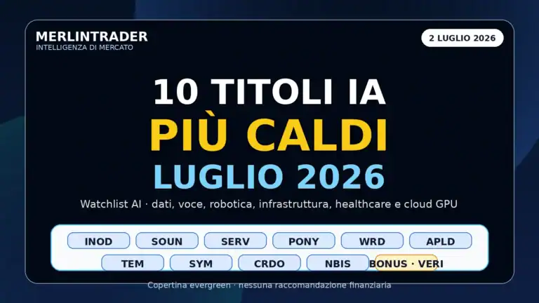 merlintrader ai luglio 2026 clean cover 10 titoli ia