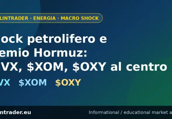 Shock petrolifero e premio Hormuz - Chevron CVX, Exxon XOM, Occidental OXY - Merlintrader