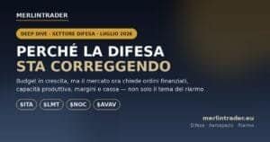 titoli difesa correzione cover Perché i titoli della difesa stanno correggendo - $ITA $LMT $NOC $AVAV, analisi Merlintrader