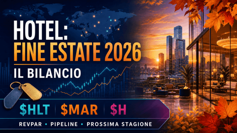 hotel fine estate 2026 it Bilancio di fine estate 2026 per Hilton, Marriott e Hyatt