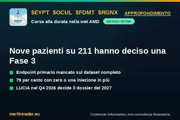 lugano cover eu v2 600x400 1 EYPT LUGANO Fase 3 wet AMD: nove pazienti su 211 hanno deciso lo studio, e cosa è costato a EyePoint, OCUL, FDMT e RGNX