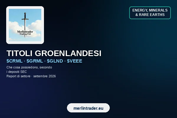 Titoli groenlandesi: report di settore su $CRML, $GRML, $GLND e $VEEE