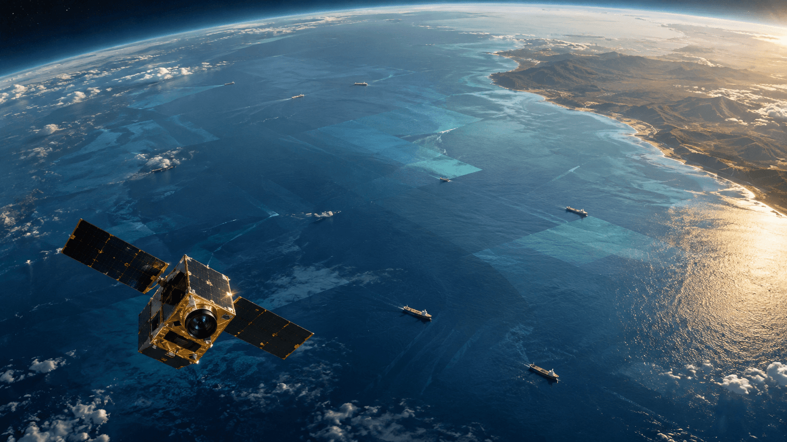 Satellite concettuale per osservazione marittima