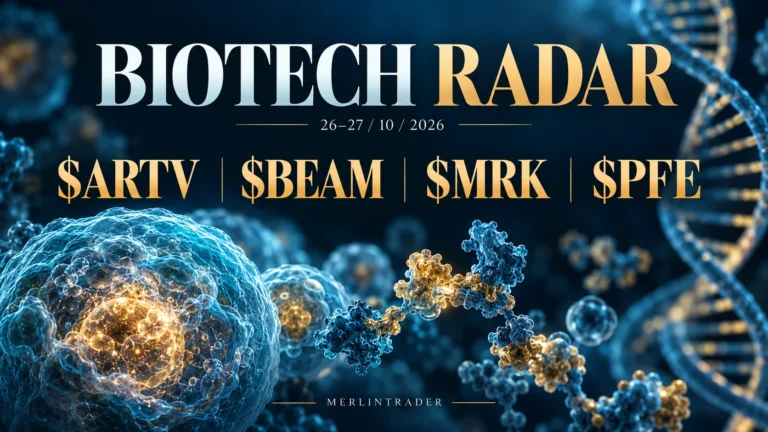 Biotech Radar 26–27 ottobre 2026: $ARTV, $BEAM, $MRK, $PFE