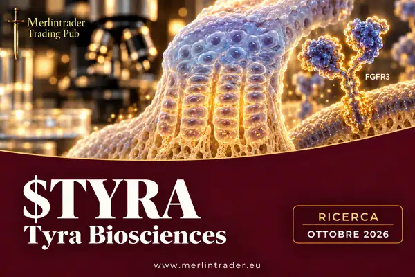Copertina editoriale Tyra Biosciences — ricerca ottobre 2026